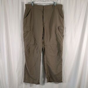 Red Head Convertible Cargo Pants Men's 38x30 Brown Nylon Pockets